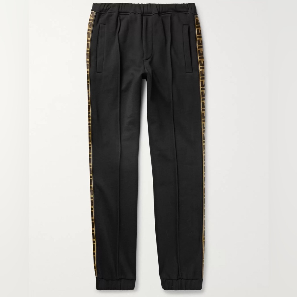 Fendi logo stripe track pants